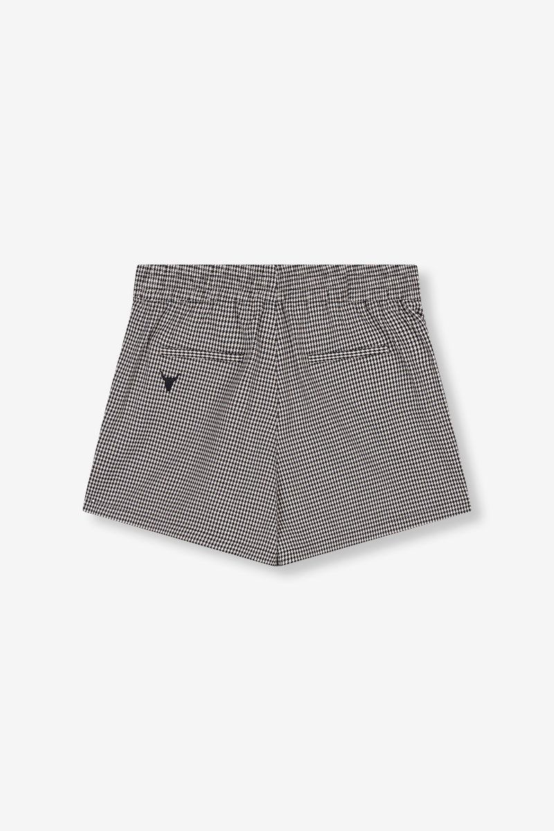 ladies woven boucle shorts