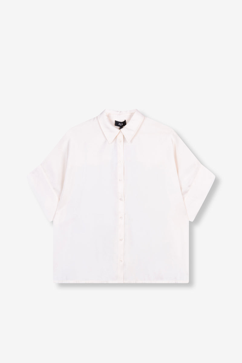 Shine boxy blouse cream