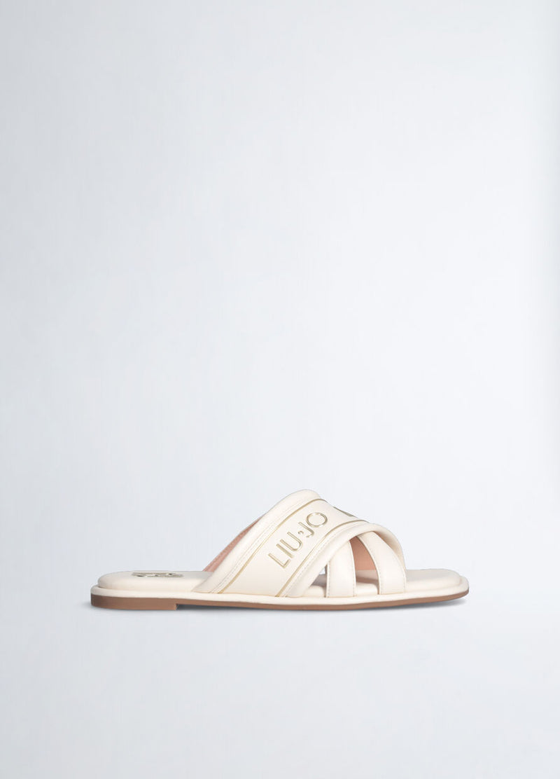 Flat sandals with logo