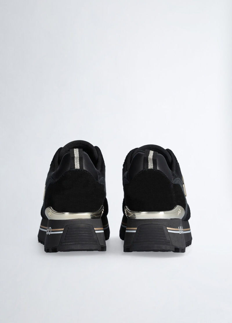 Black platform sneakers