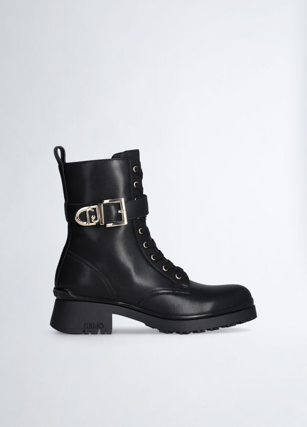 Genuine leather combat boots