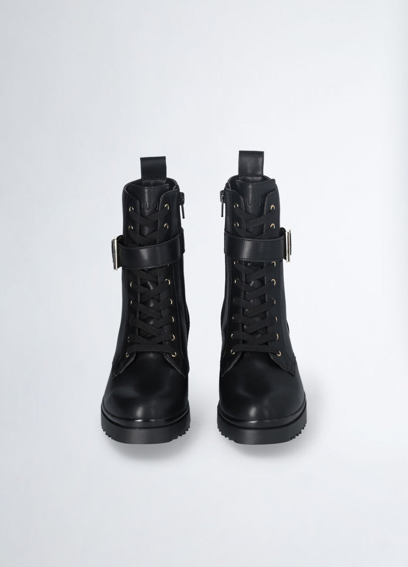 Genuine leather combat boots