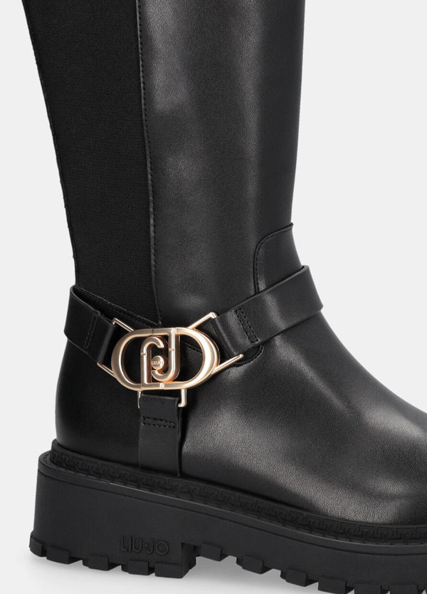 Knee-high leather boots