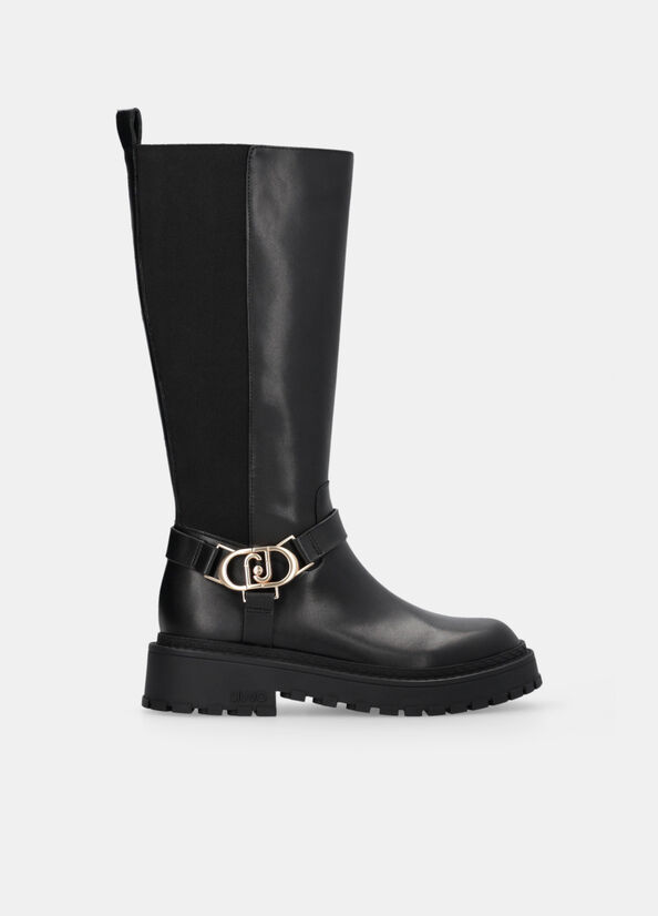 Knee-high leather boots