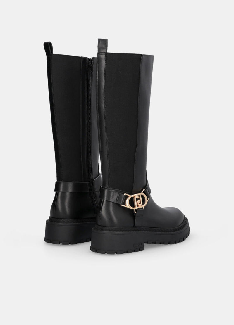 Knee-high leather boots