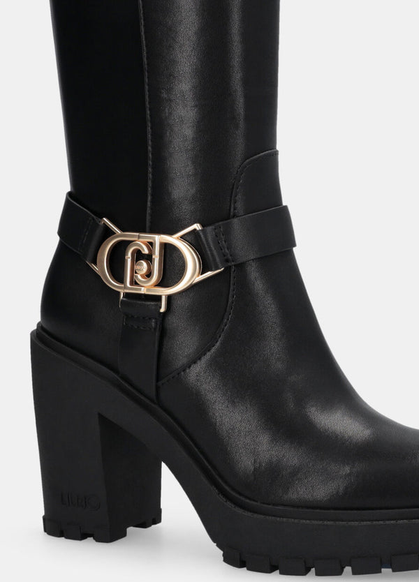 Knee-high leather boots