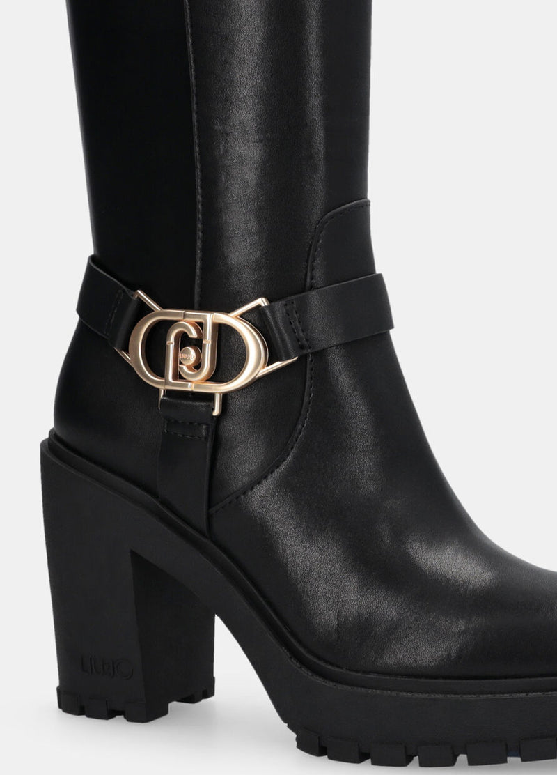 Knee-high leather boots
