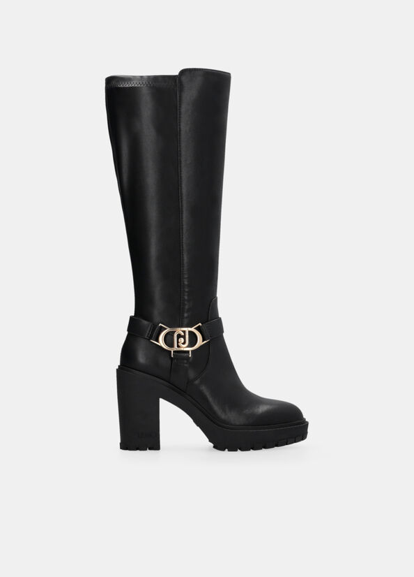 Knee-high leather boots