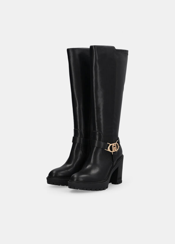Knee-high leather boots