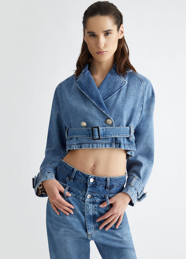 Double-breasted denim jack