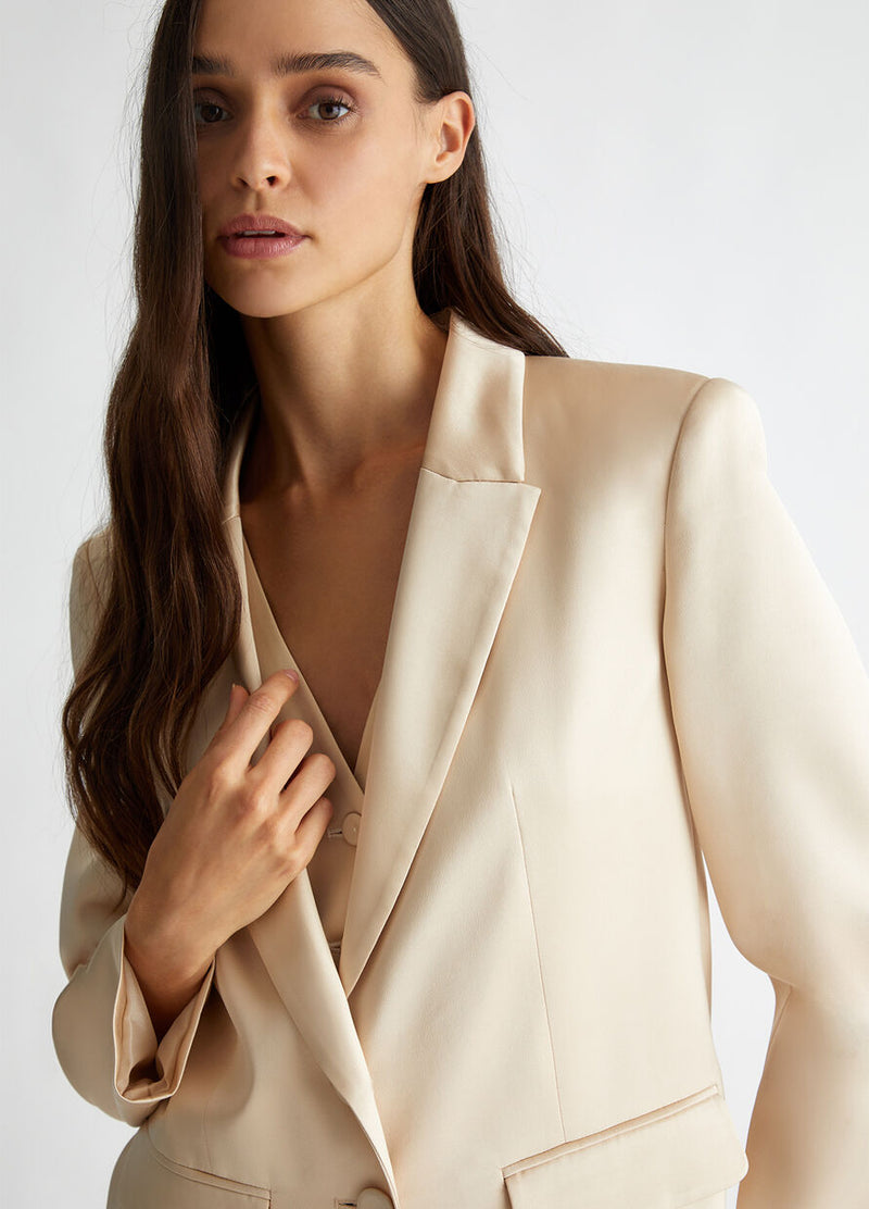 Satin suit blazer