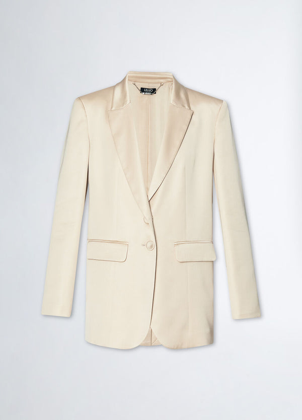 Satin suit blazer