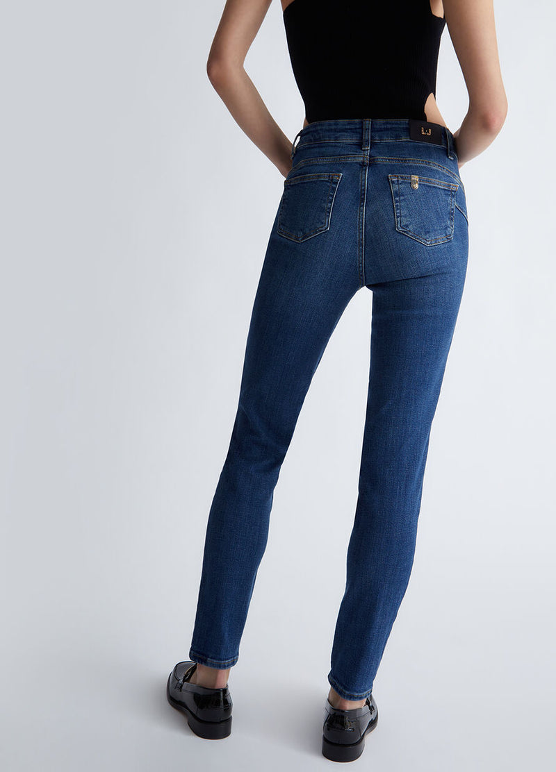 Eco friendly skinny jeans denim blue