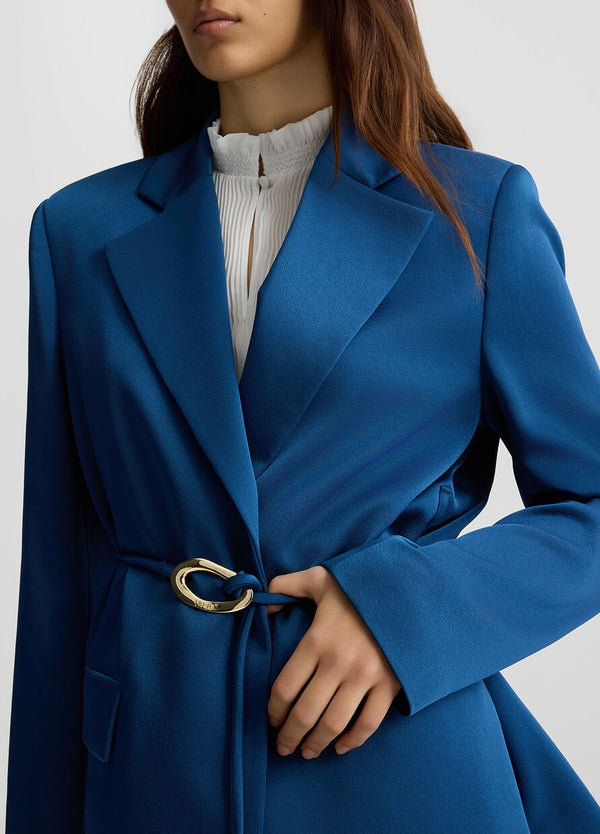 Blue blazer with belt