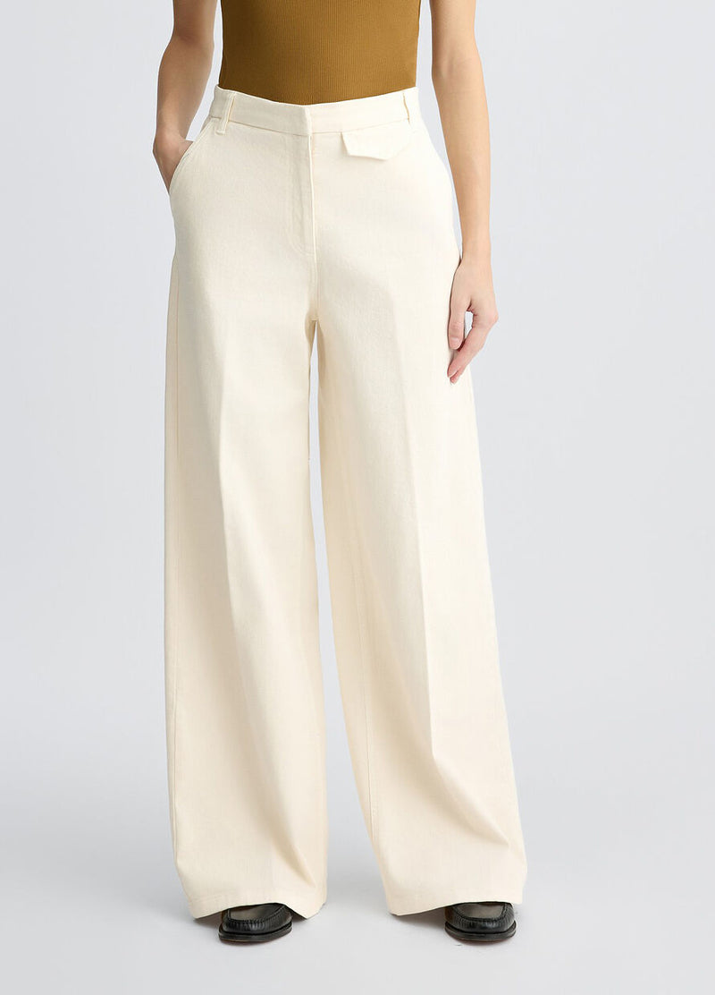 White wide-leg trousers