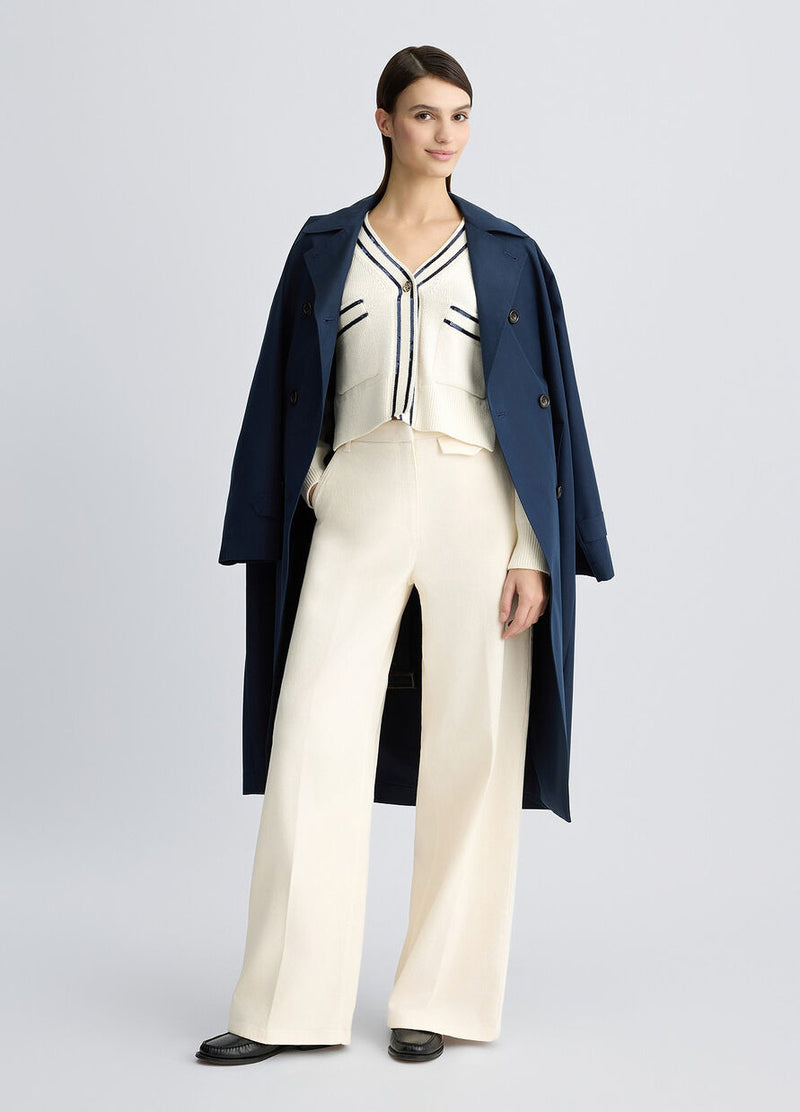 White wide-leg trousers