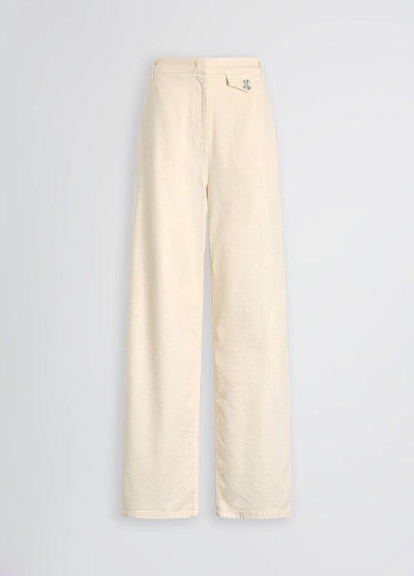 White wide-leg trousers