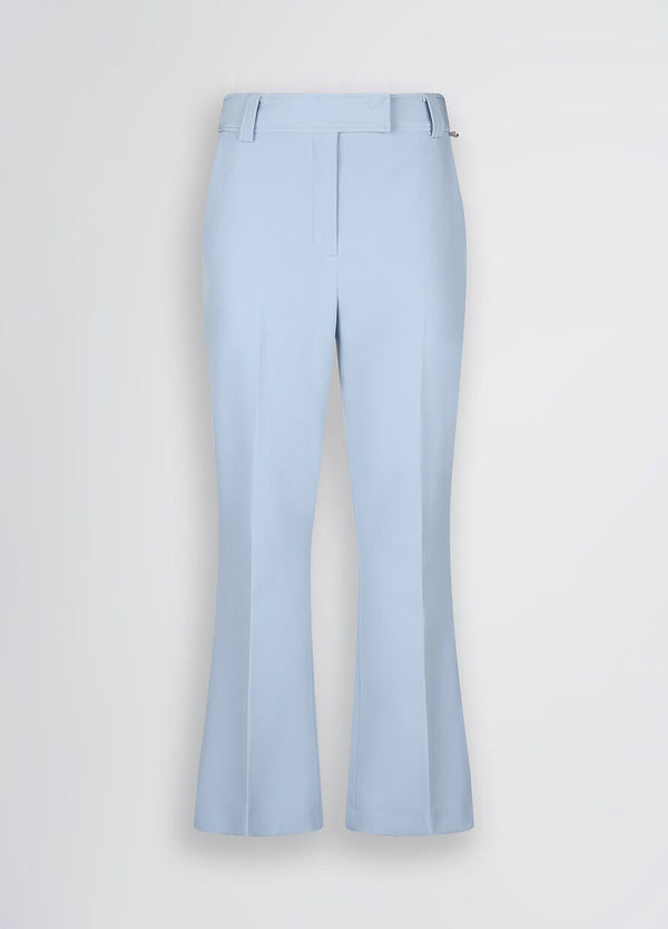 Cropped light blue trousers