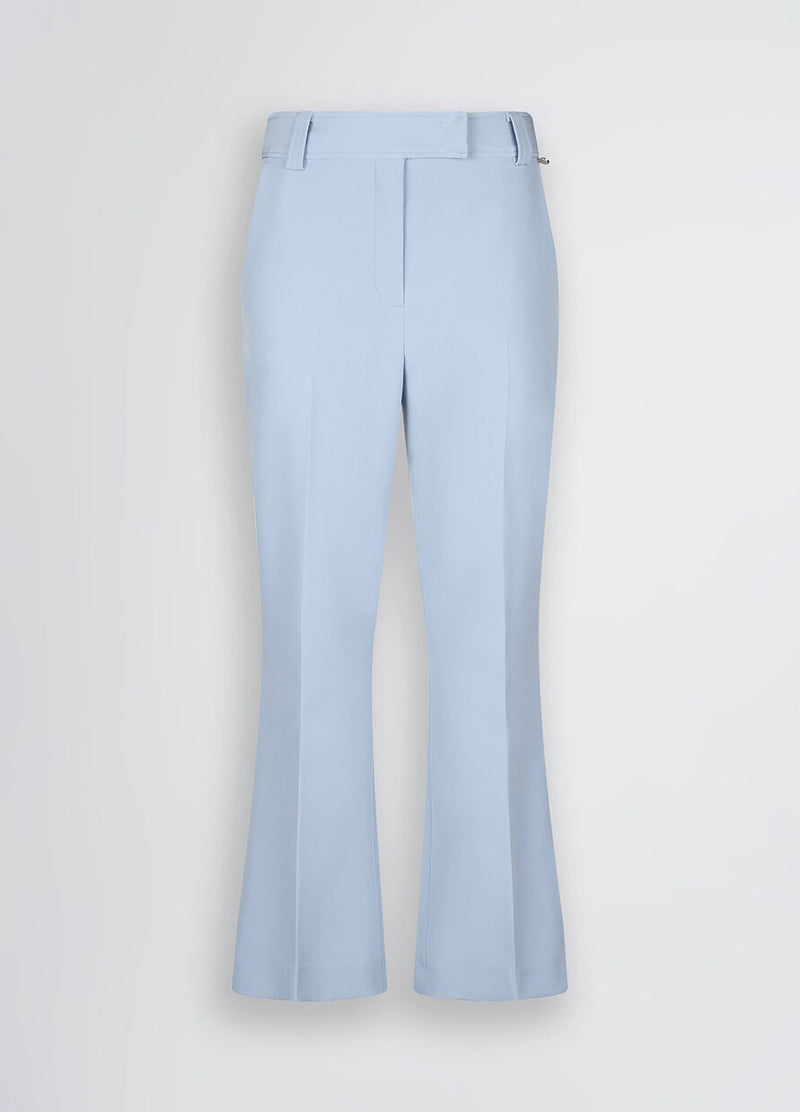 Cropped light blue trousers