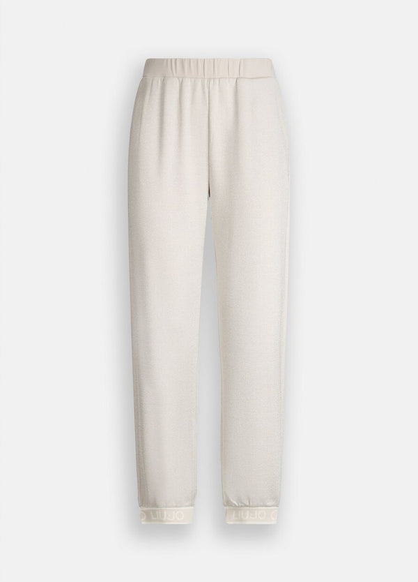 Jersey lungo pants champagne light gold