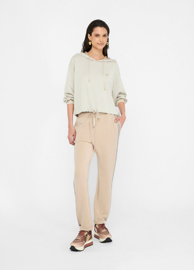 Felpa chiusa champagne light gold