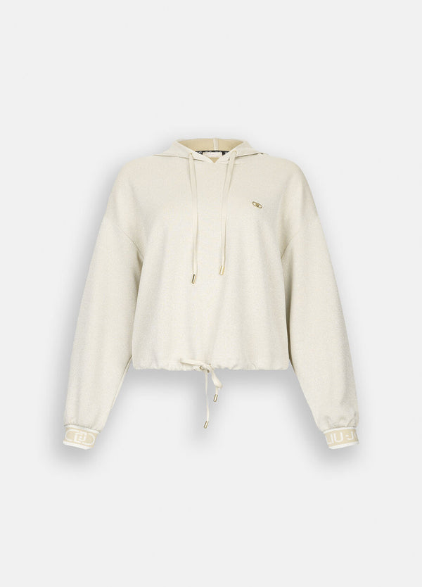 Felpa chiusa champagne light gold