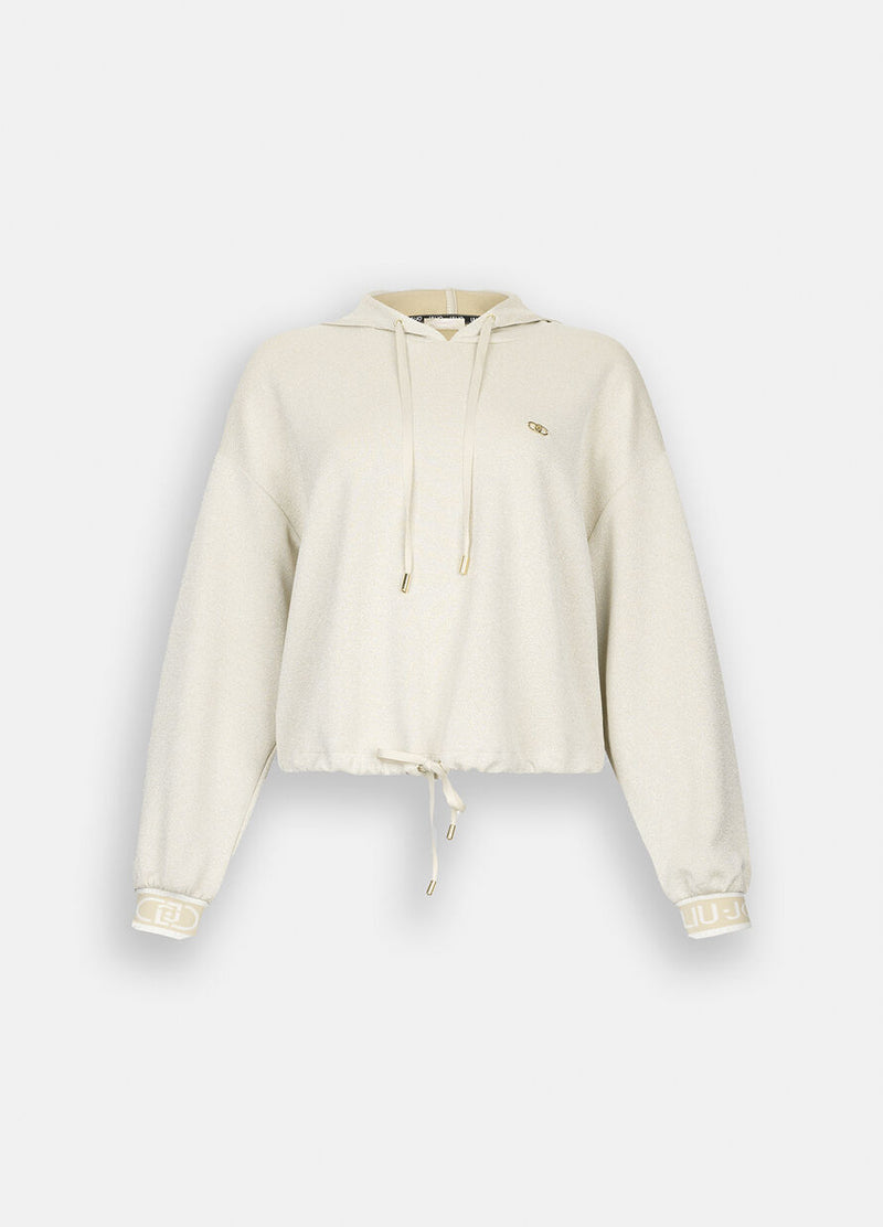 Felpa chiusa champagne light gold