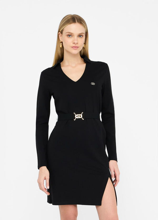 Short dress with belt