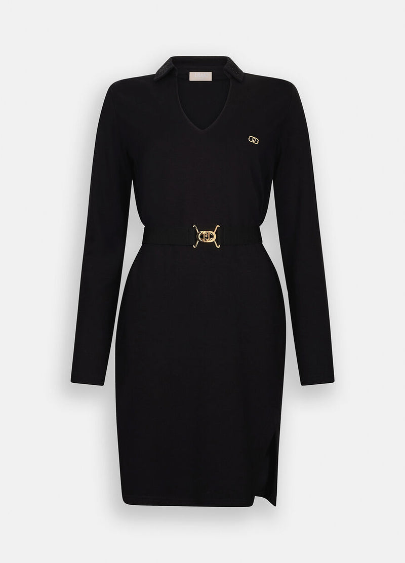 Short dress with belt