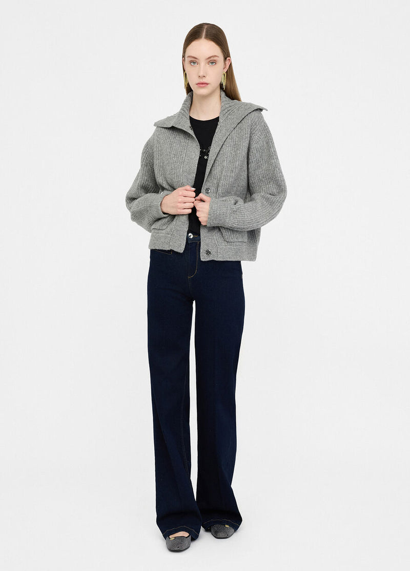 Wool-blend cardigan