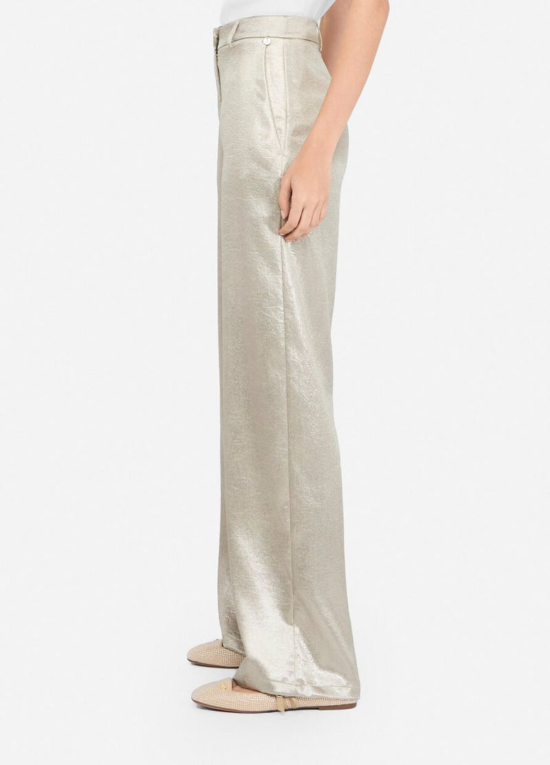 Laminated crepe trousers