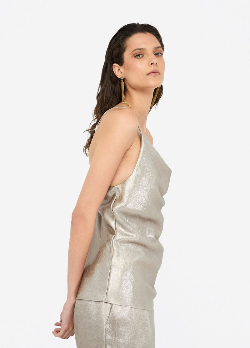 Laminated crepe top