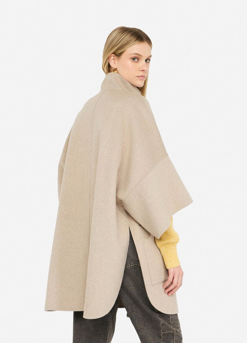 Wool coat with belt