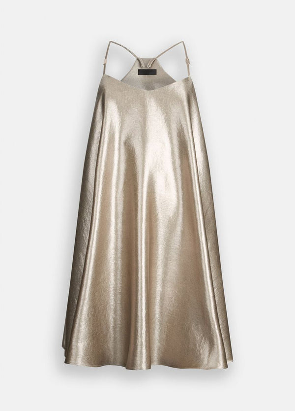 Laminated crepe dress