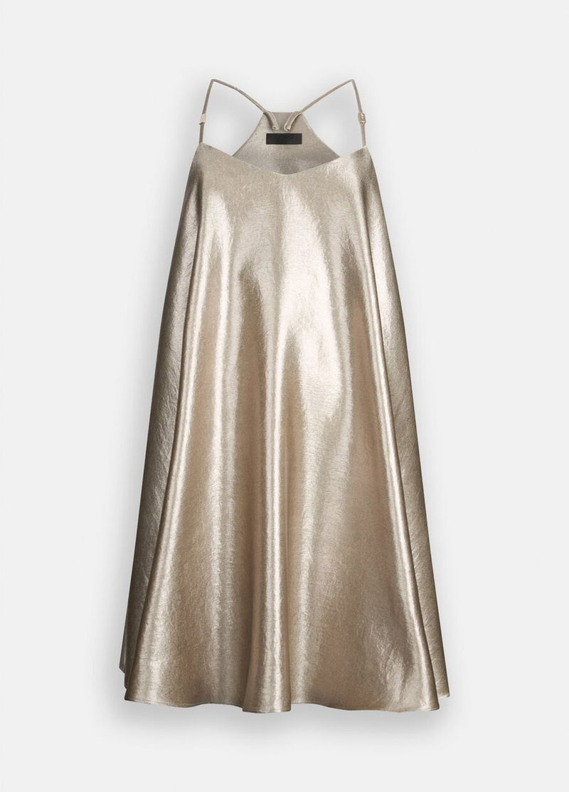 Laminated crepe dress
