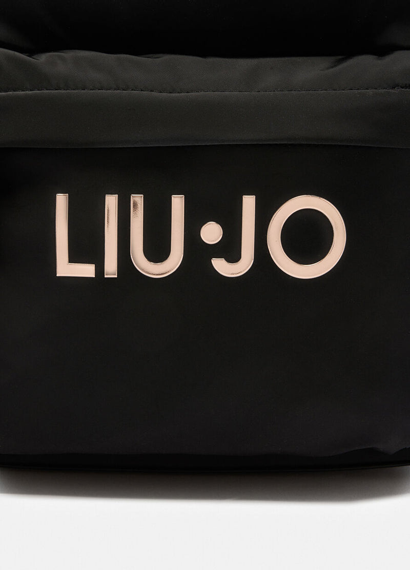 Nylon backpack with logo