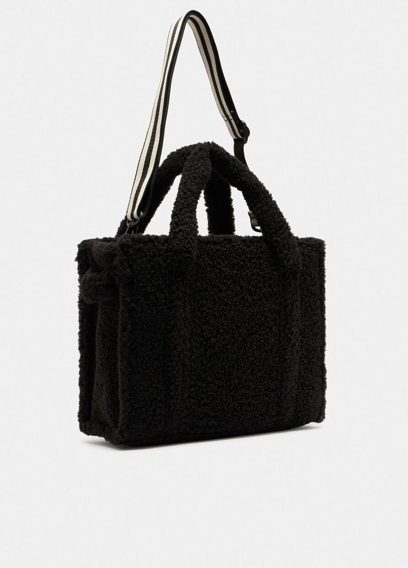 Medium teddy tote bag (black