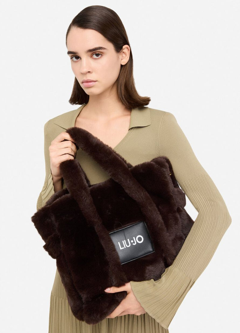 Medium teddy tote bag