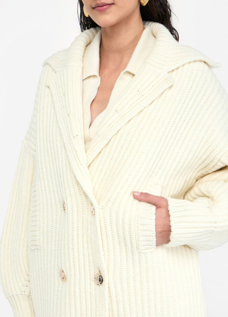 Wool knit coat