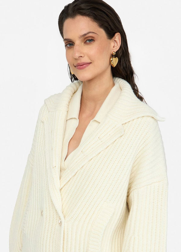 Wool knit coat