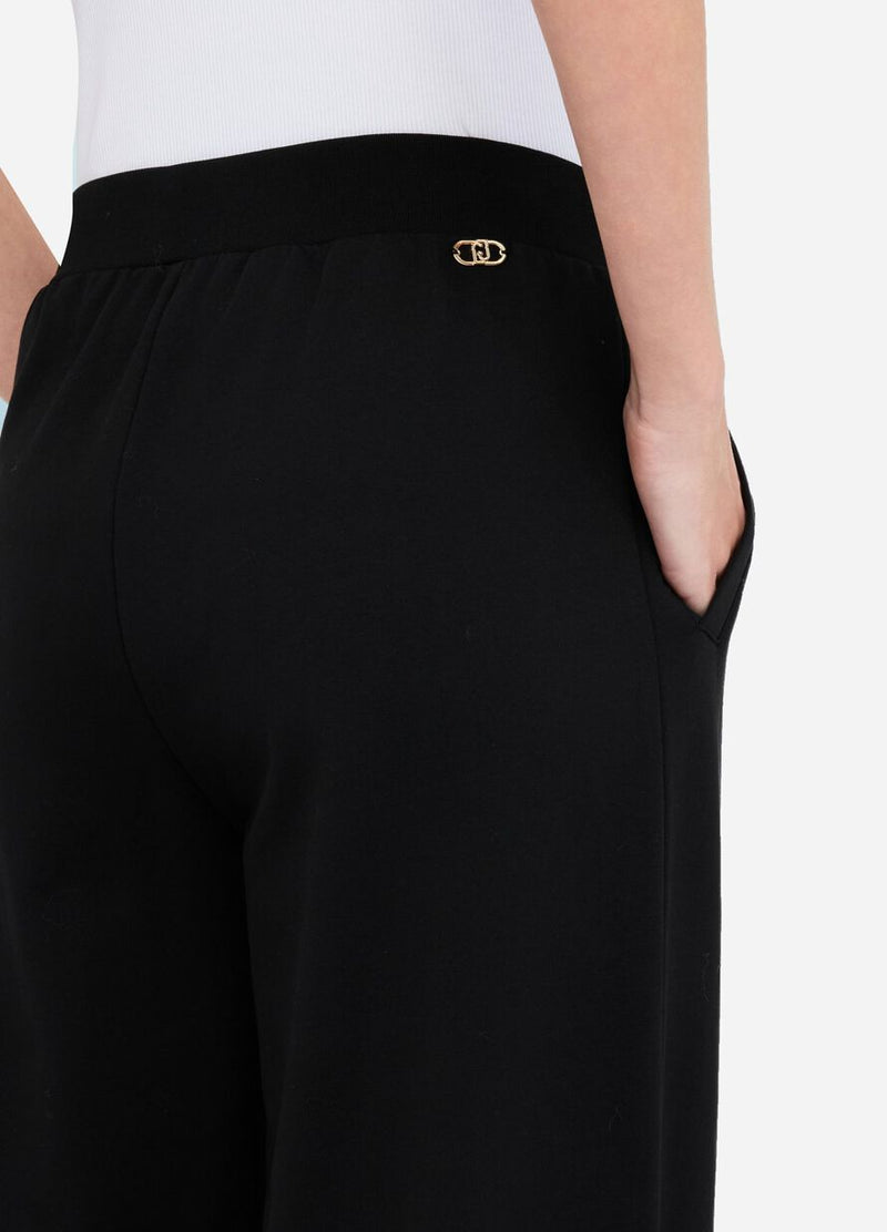 zwarte wide leg jogging