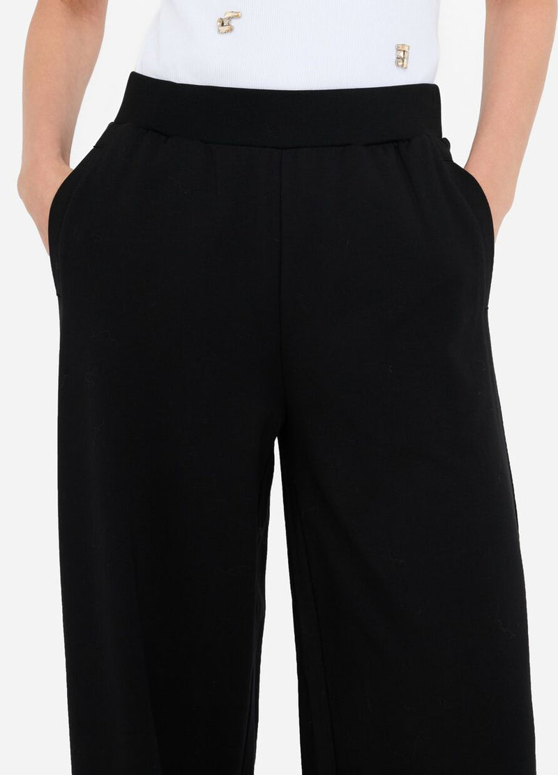 zwarte wide leg jogging
