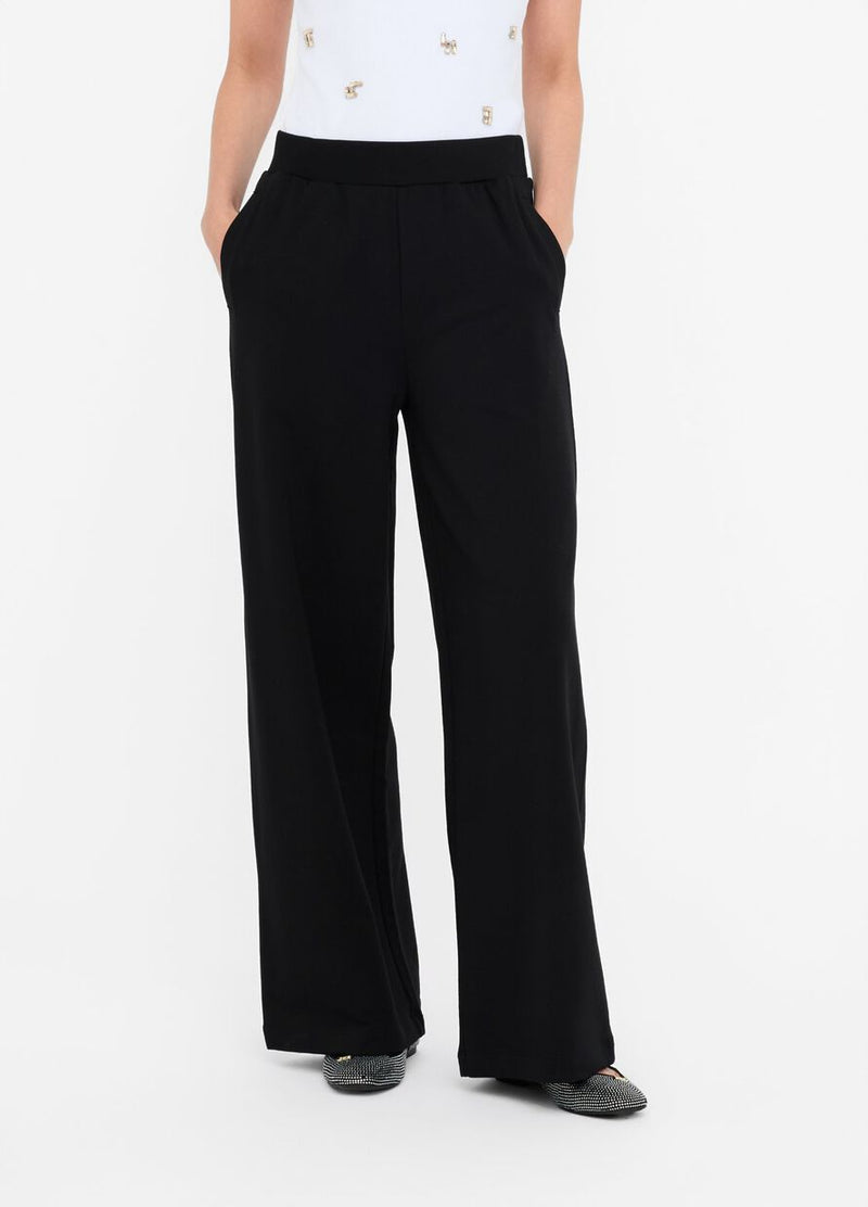 zwarte wide leg jogging