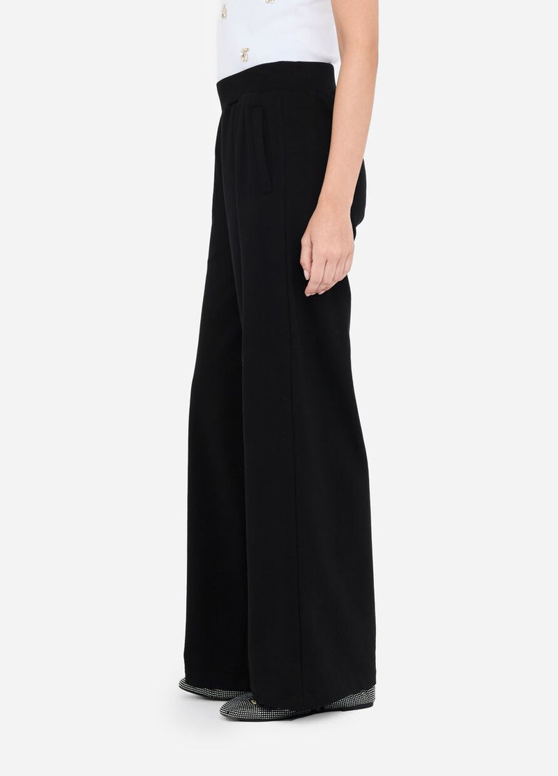 zwarte wide leg jogging
