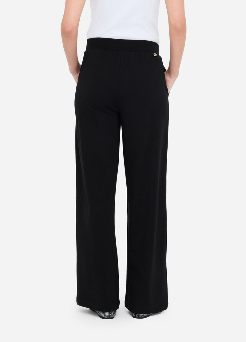 zwarte wide leg jogging