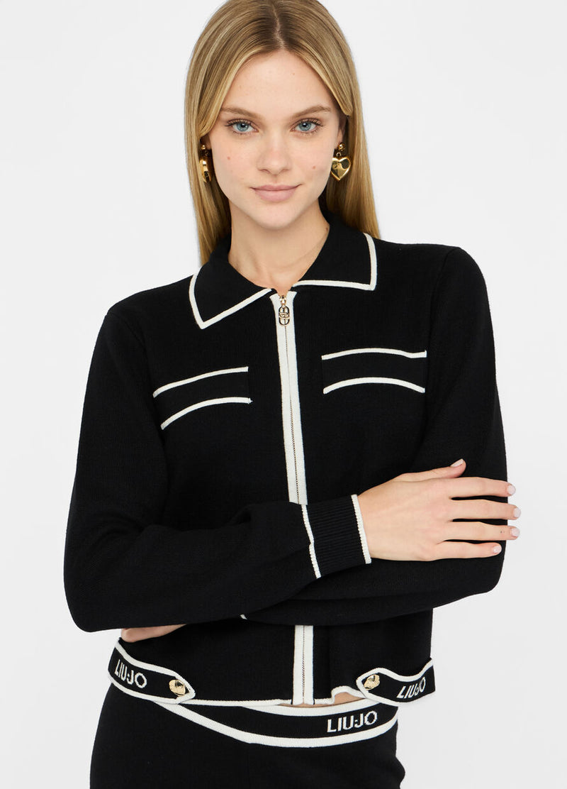 Cardigan with zip