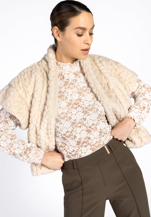 amala faux fur gilet (
