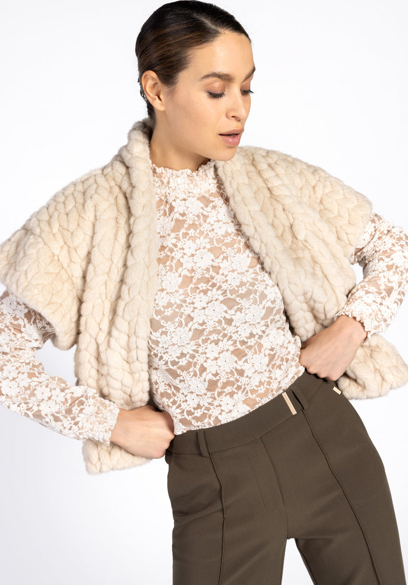 amala faux fur gilet (