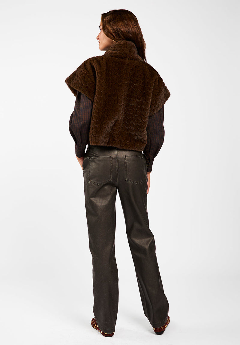 amala faux fur gilet