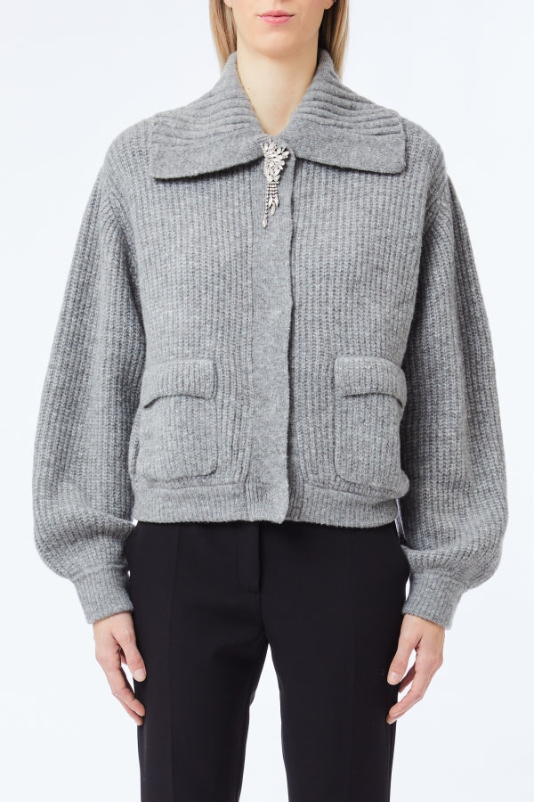 Wool-blend cardigan
